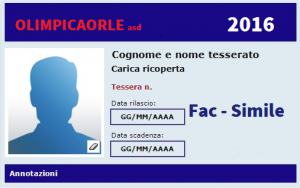 Chiusura rinnovo tesseramenti asd Olimpicaorle